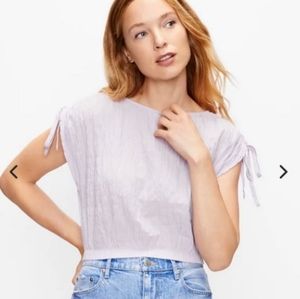 NWOT Loft Beach Cinched Shoulder Top